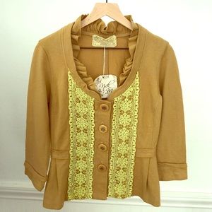 Anthropologie Nic + Mo Button-down Knit Top